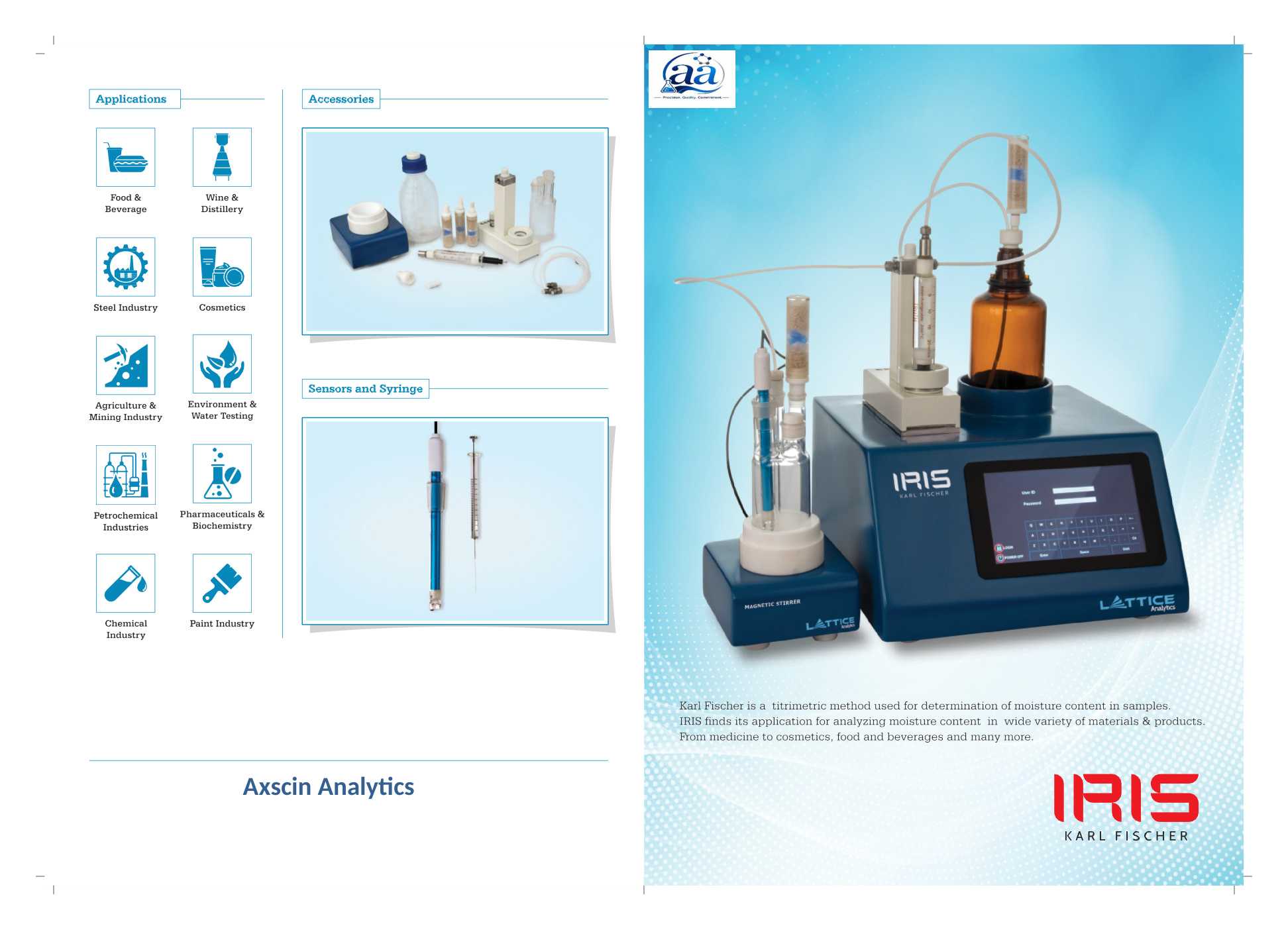 IRIS Karl Fischer titration system — advanced analytical instrumentation by Axscin Analytics